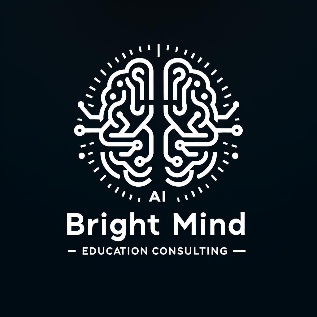 BrightMind AI logo brain circuitry
